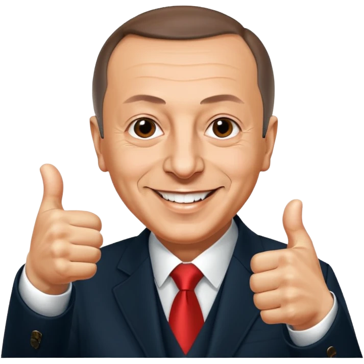 Recep Tayyip Erdogan, thumbs up emoji