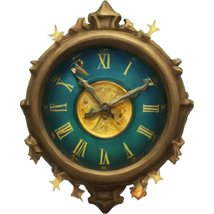 Magical clock emoji