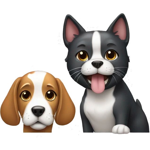 Dog and cat emoji