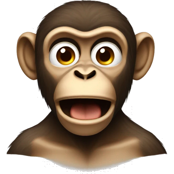 Monkey mouth closed shut emoji
