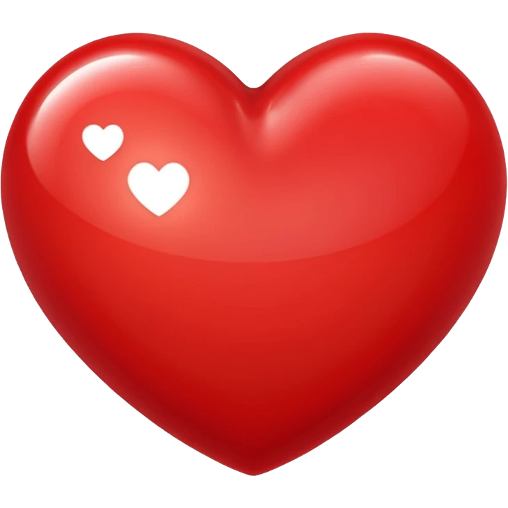 Big bright glowing love heart emoji