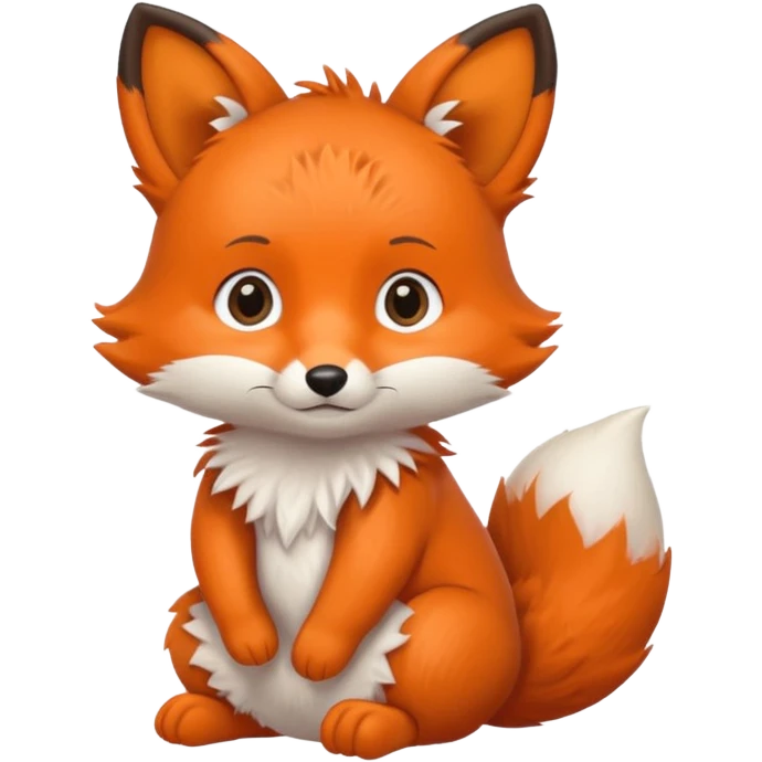 An baby full body fox wearing a diaper emoji