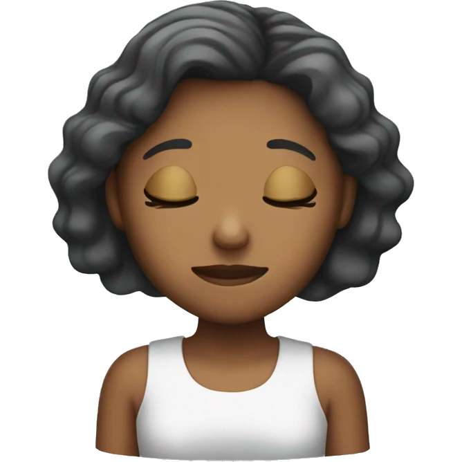 Girl with phone and closed eyes emoji