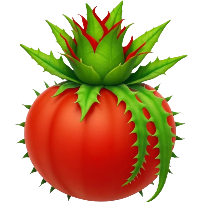 hybrid fusion of tomato and venus flytrap emoji emoji