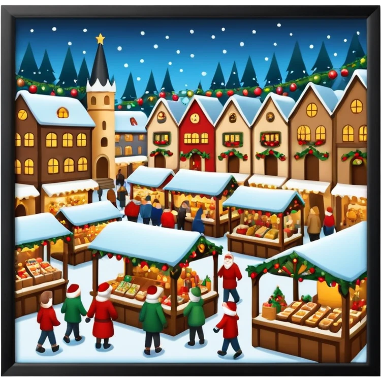 Christmas Market, without background emoji
