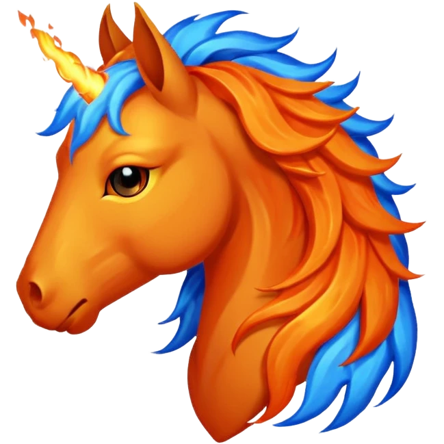 fire horse 2026 blue emoji
