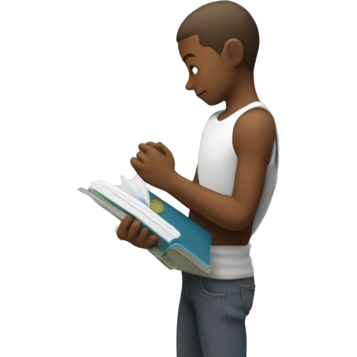 hand picking up book from behind, make sure color theme is white emoji