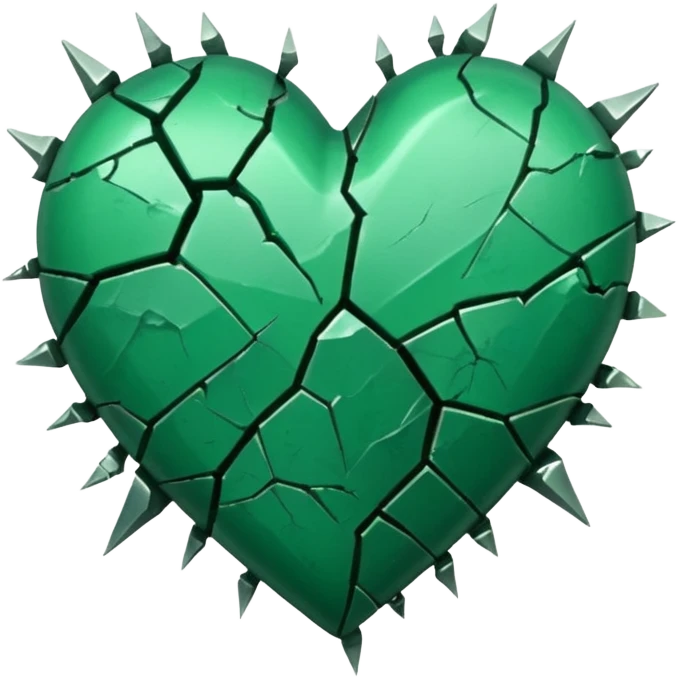 violent green broken heart emoji