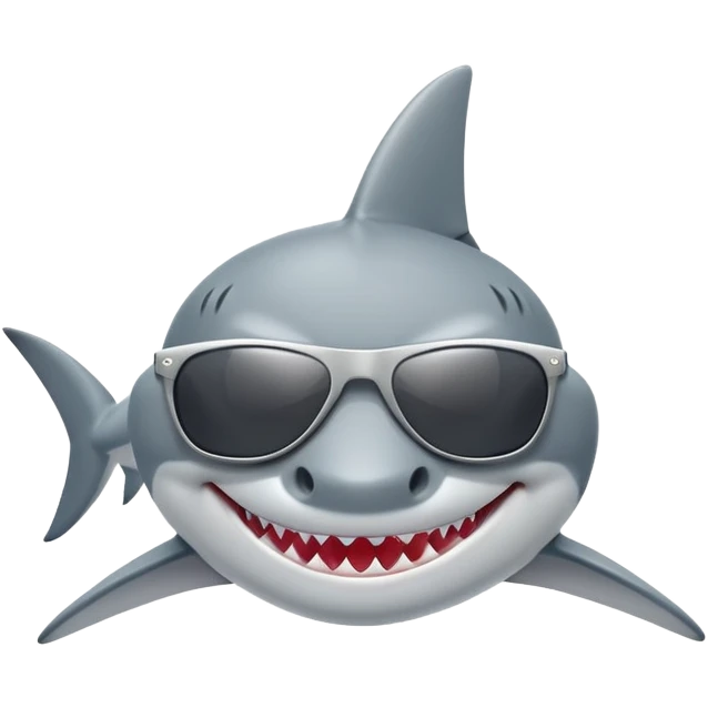 Shark with a sunglasses emoji