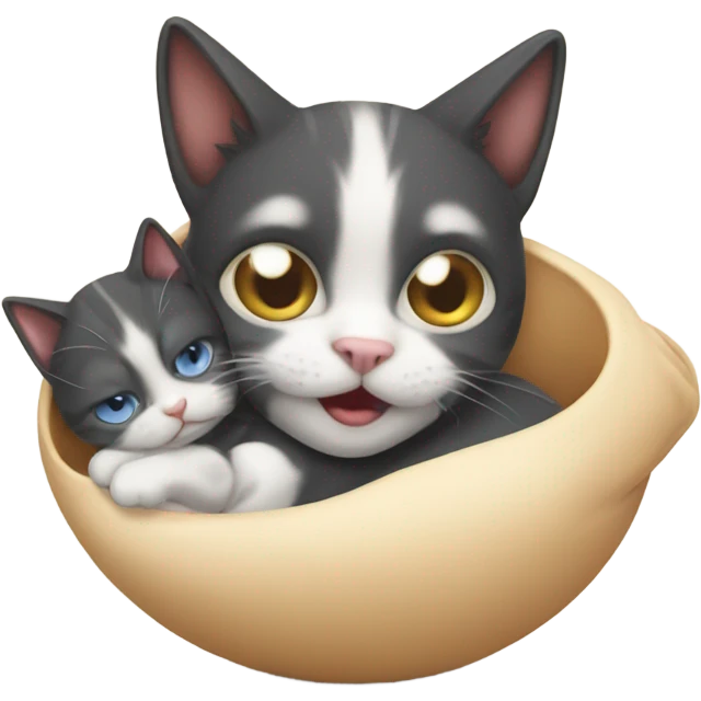 cat having a baby emoji