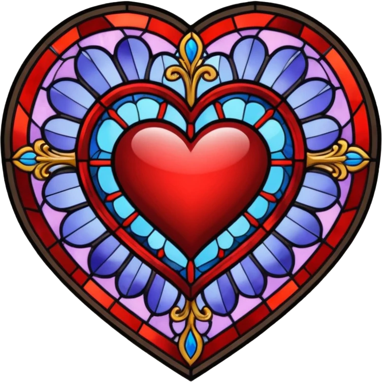 heart with gothic stained glass emoji