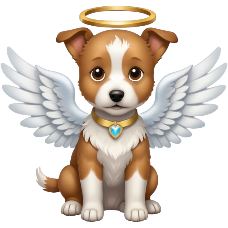 terrier dog with angel wings emoji