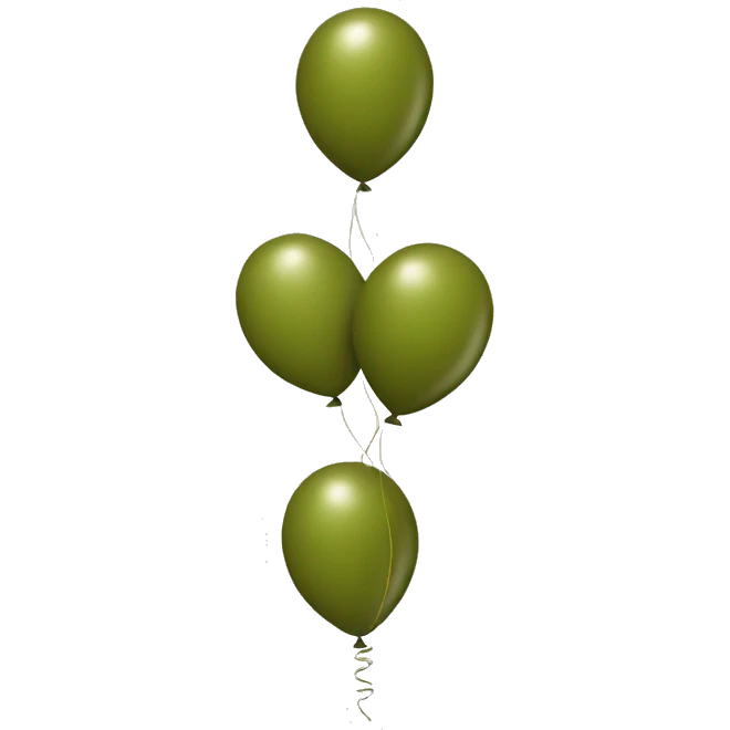 Olive color balloon emoji