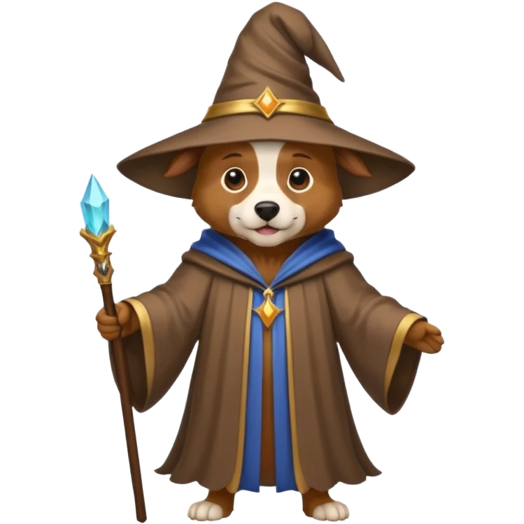 Dog wizard emoji