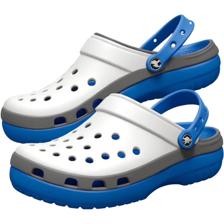 Pure white Crocs clogs, all-white straps and sole, no blue or other colors, matte white material, ventilation holes, dark background, realistic product photo, monochrome white only, no logos. bottom white, laces white emoji