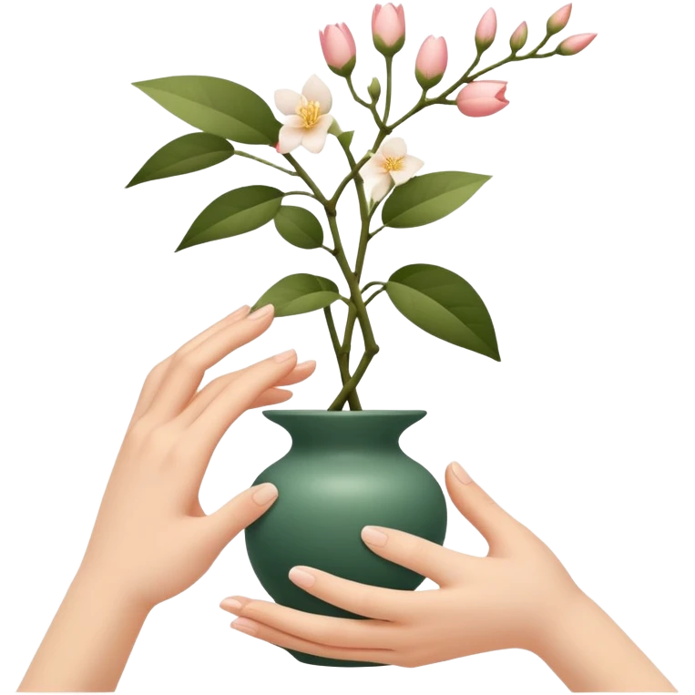 Hands making ikebana  emoji