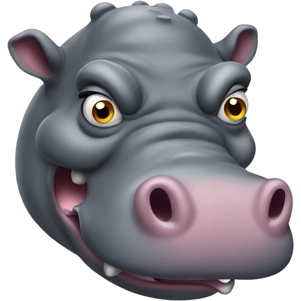 Mad hippo emoji