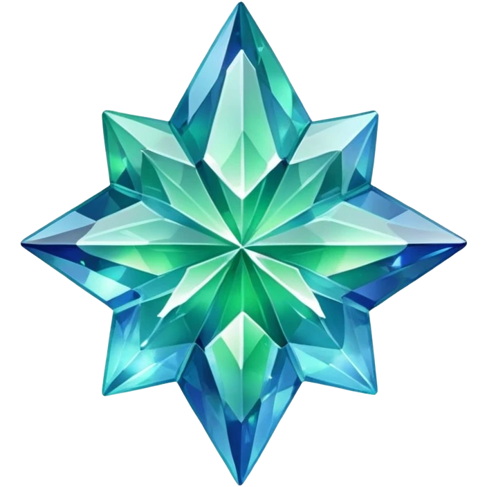 crystal star with green-blue hues emoji