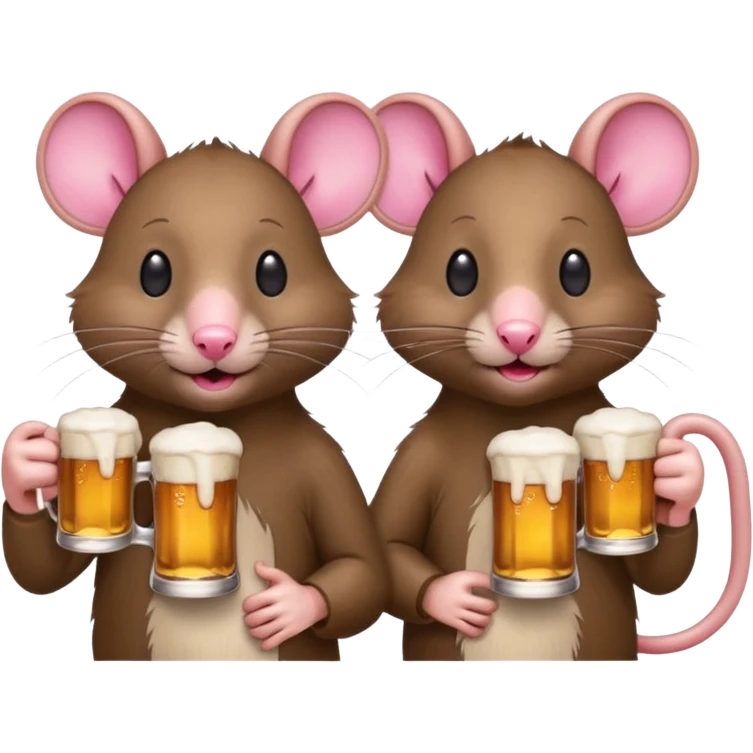 Rats with beers emoji emoji