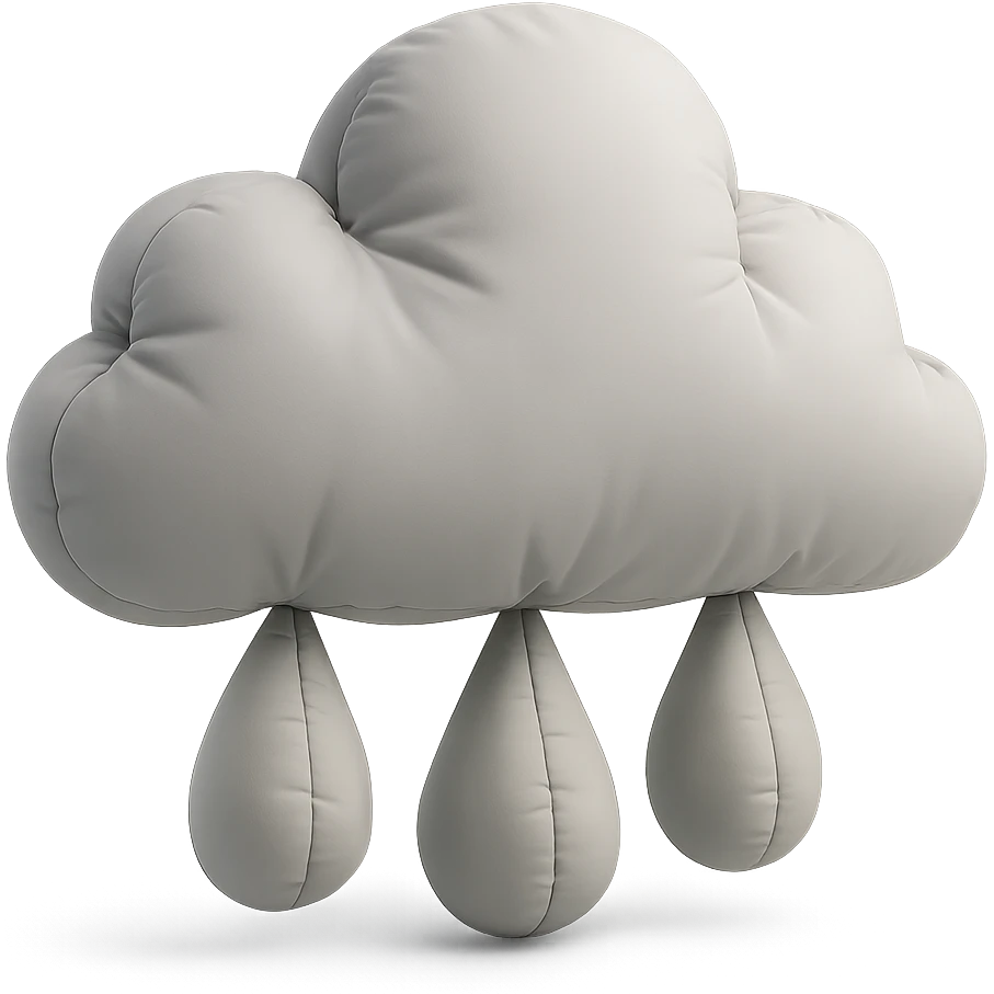 rain cloud in cushion style emoji