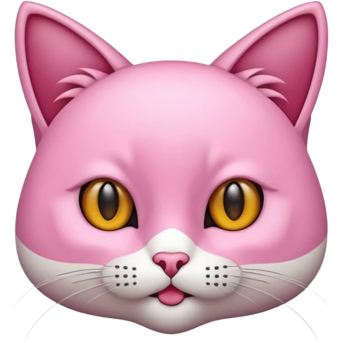 Pembe bir kedi kuyruğu İnce emoji