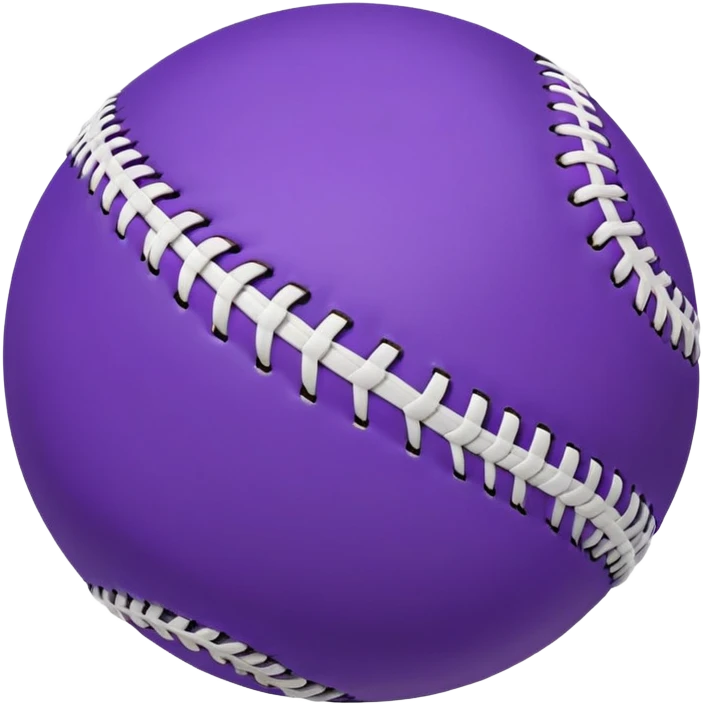 Purple softball emoji