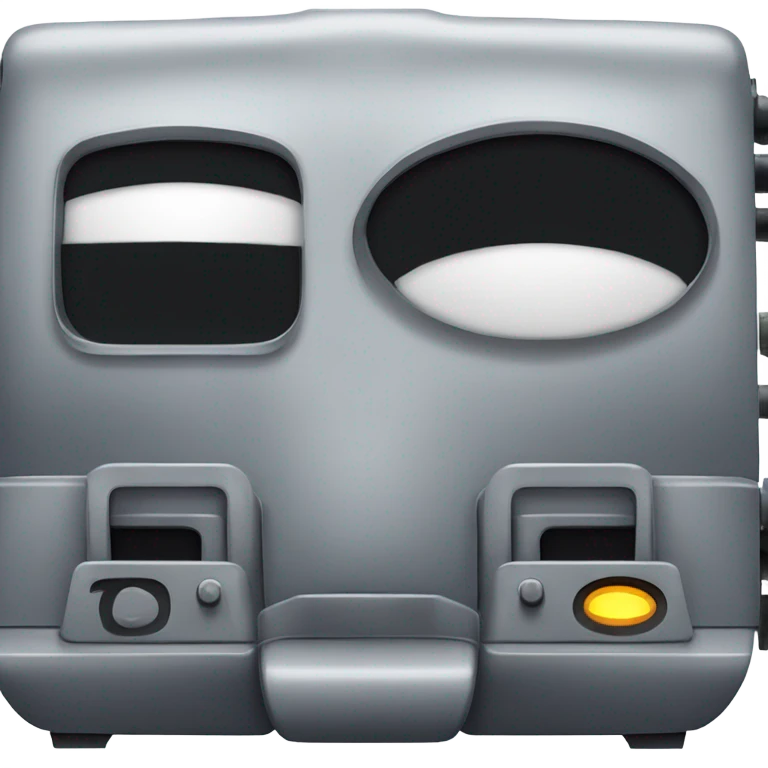 A electric locomotive (With little shiny black Kirby eyes) emoji