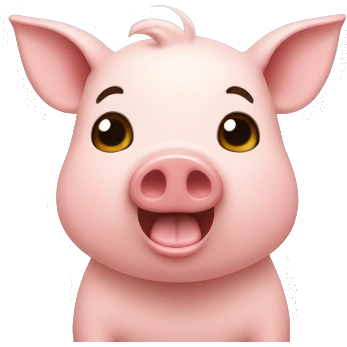 pigs singing emoji