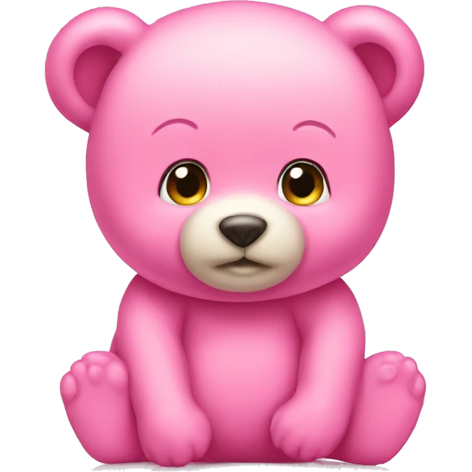 Pink baby bear  emoji