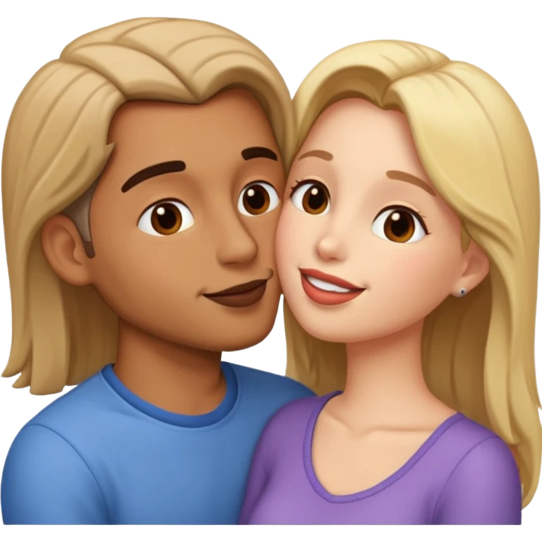 Öpüşen çift emoji