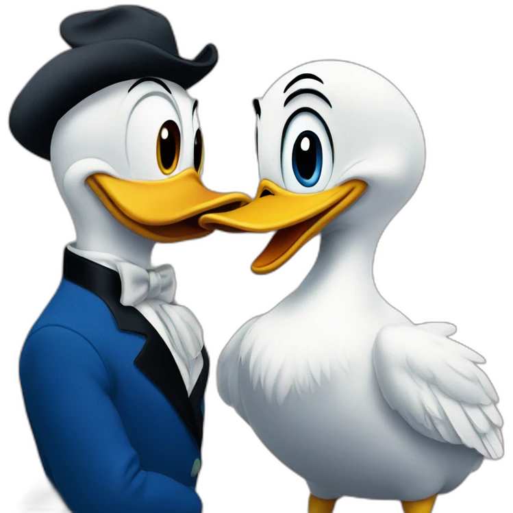 Donald duck kiss emoji