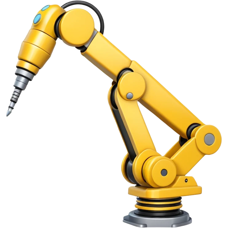 Industrial Arm – Yellow robotic arm, gripping tool emoji