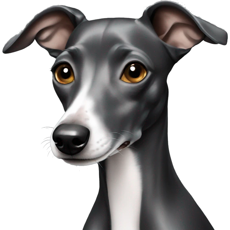 Black Italian greyhound emoji