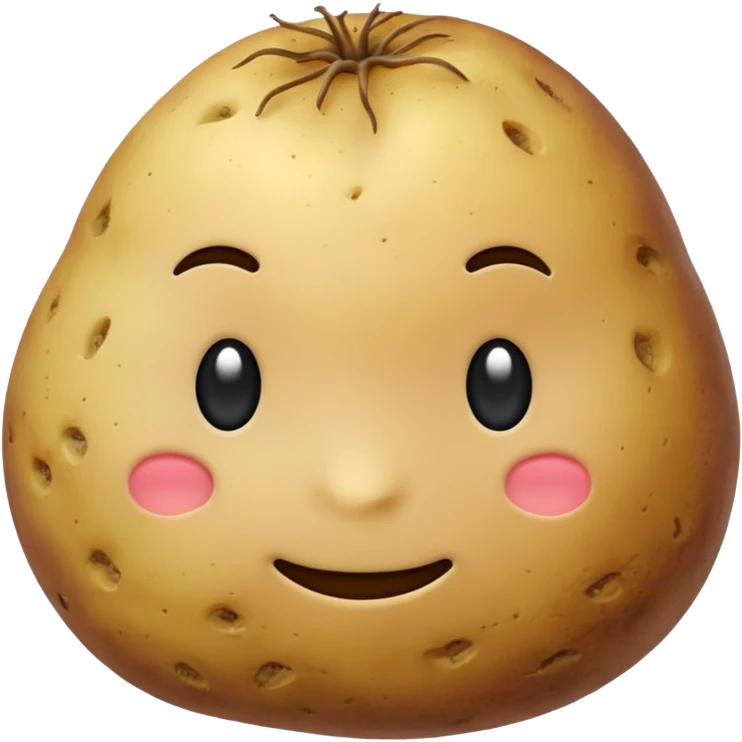 potato, simple apple style emoji, no text emoji