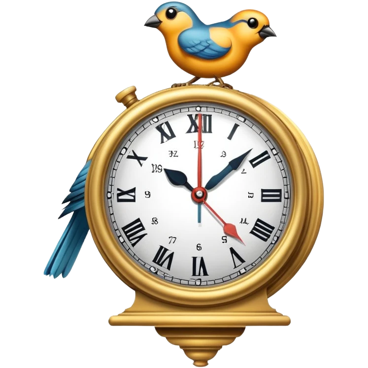 bird with clock emoji