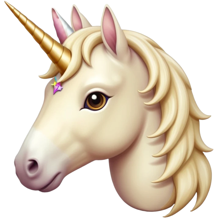 Beige unicorn emoji