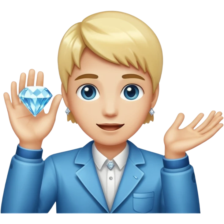 Holding up diamond  emoji