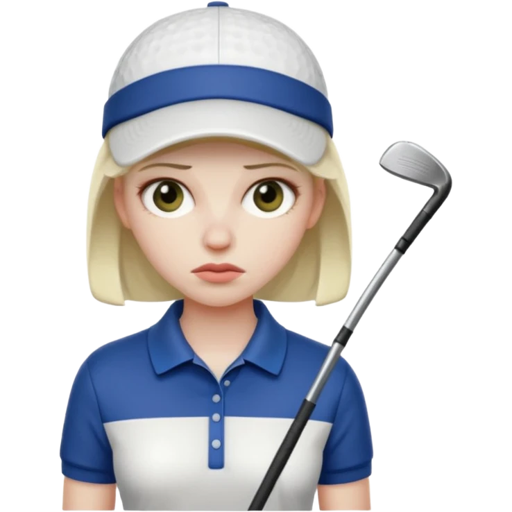 women golfer sick emoji