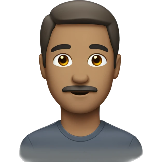 White man with soul patch facial hir emoji