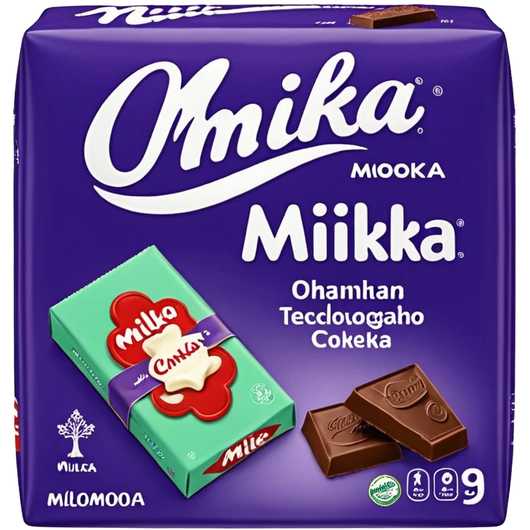 плитка молочного шоколада Milka в фиолетовой упаковке emoji