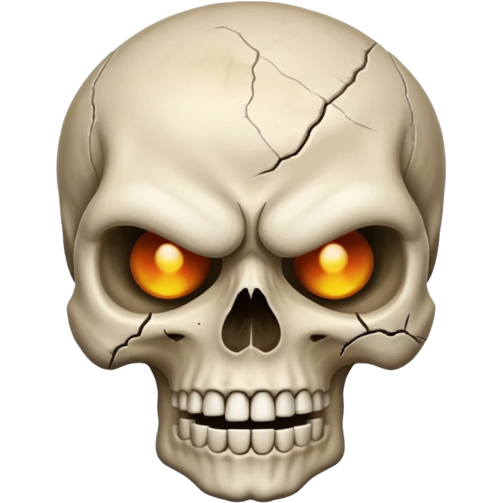 Skull with angry face emoji