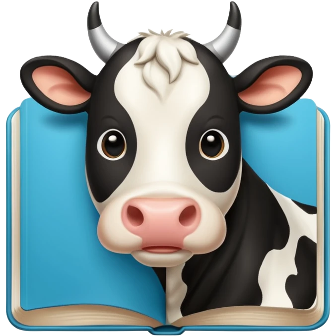 Cow print journal emoji