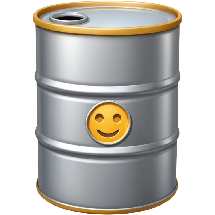 generate a realistic metal oil barrel without rust emoji