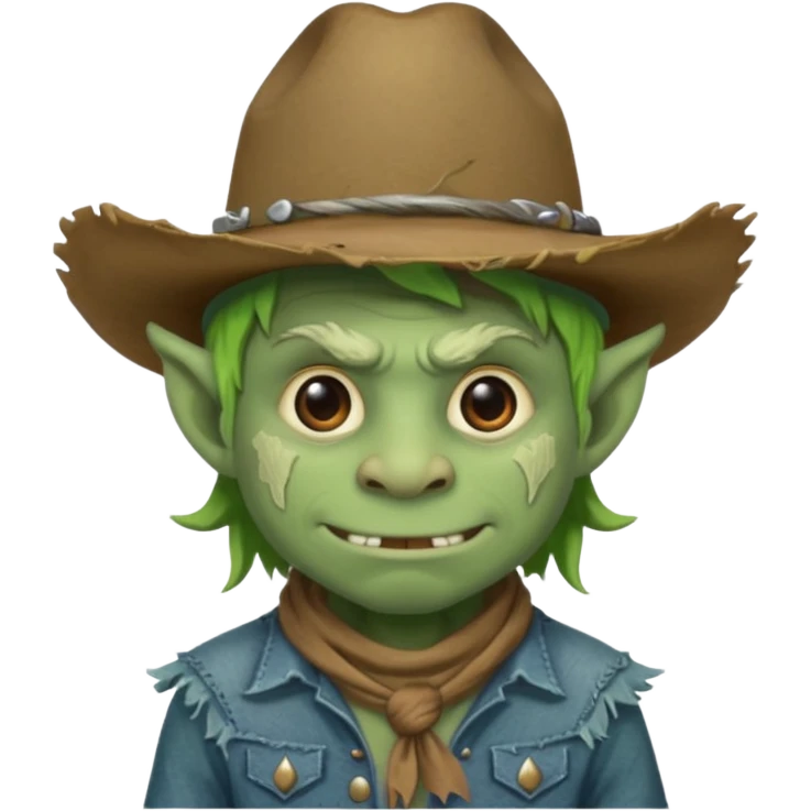 troll Wearing a cowboy hat emoji