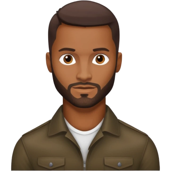 Ricky Whittle with dark brown hair emoji