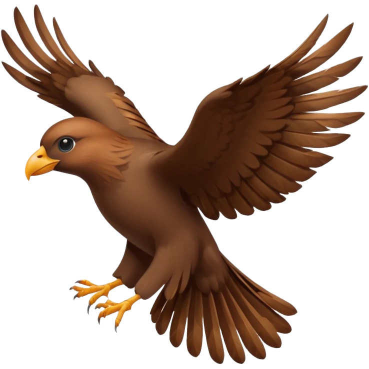 a bird in the wind emoji