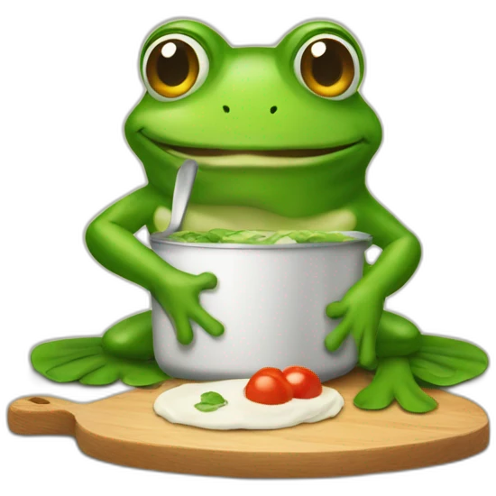 Grenouille qui fait la cuisine  emoji