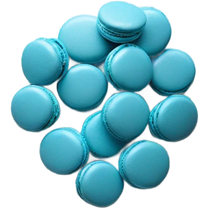 Blue Macarons on a white plate emoji