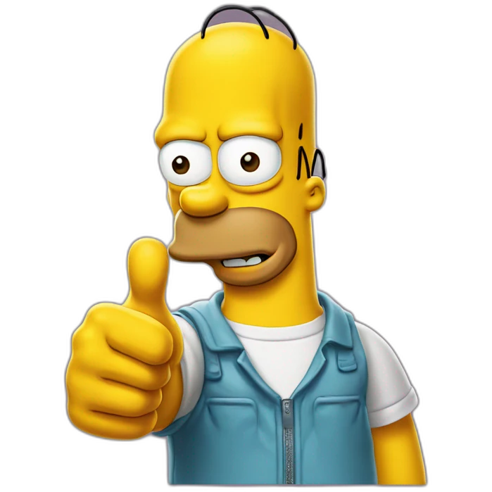 simpson giving a thumbs up and a gift emoji