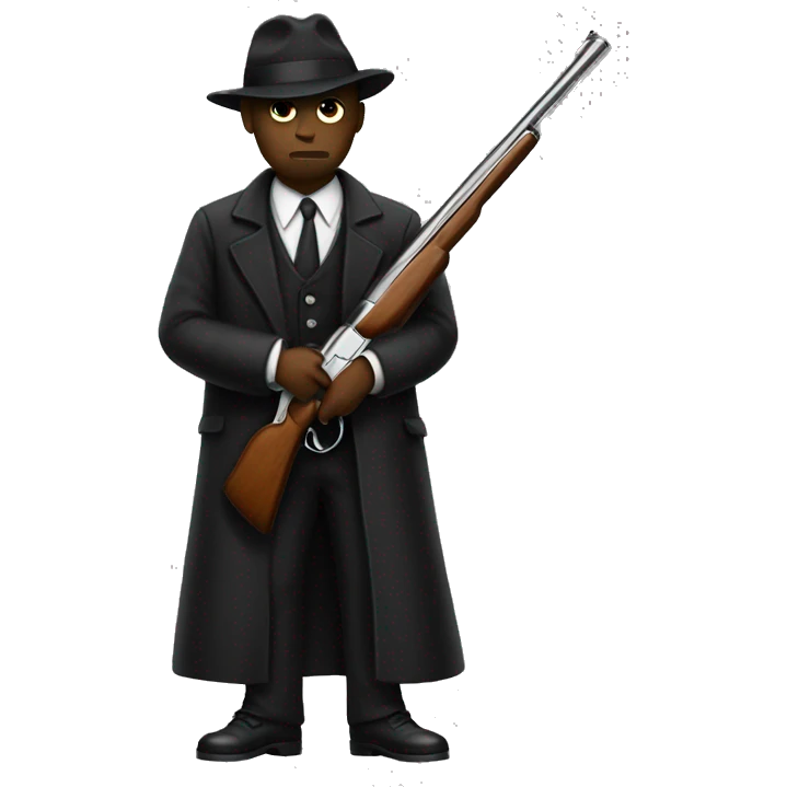 mafia member with shotgun emoji